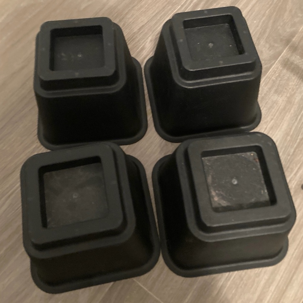 Set of Black Furniture Risers